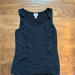 Worthington Black Pleated Tank Top